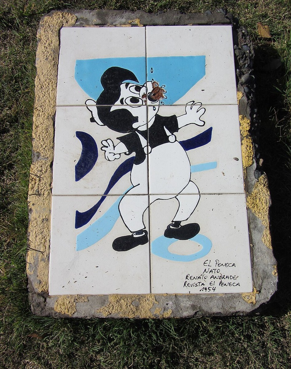 Placa mosaico El Peneca por Nato 1954