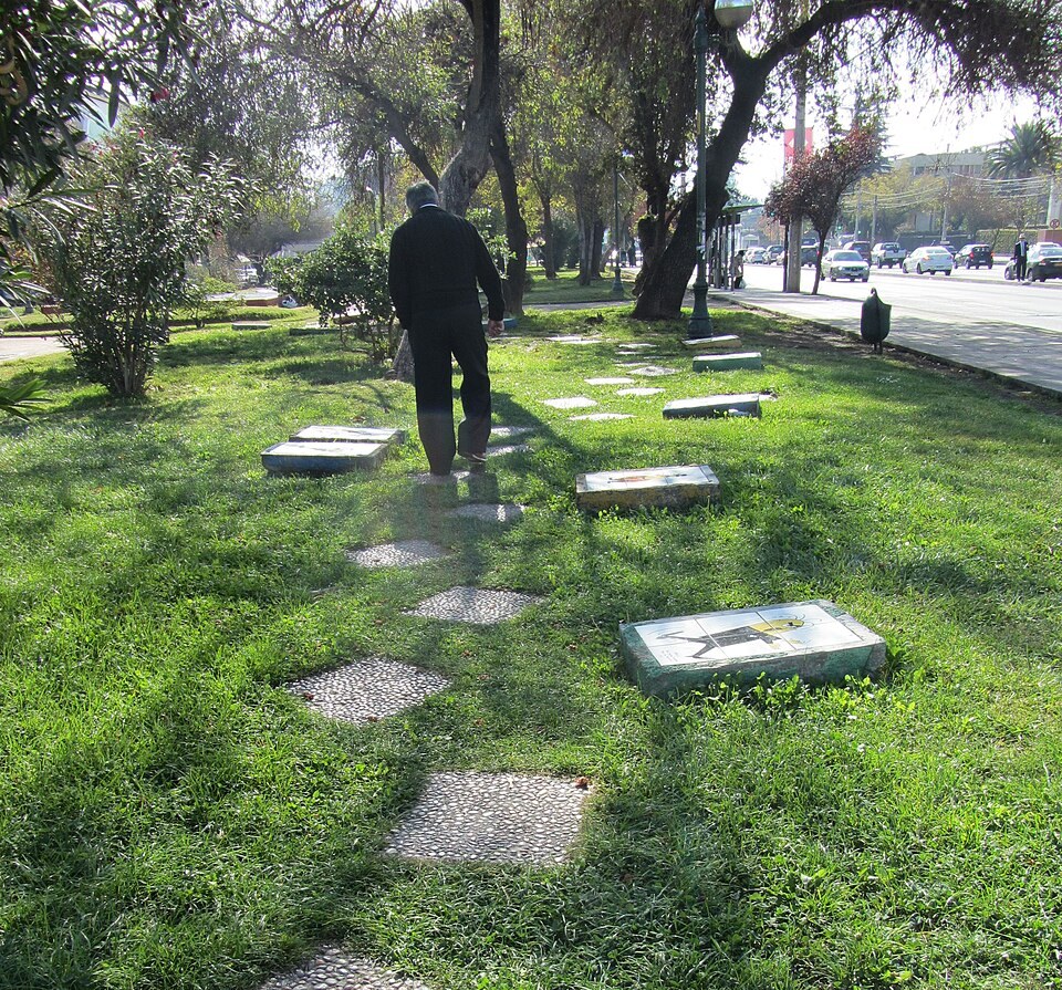 Paseo de la fama del Parque del Cómic con placa de Condorito